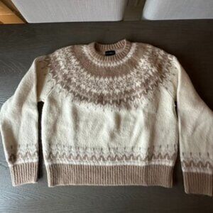 CLUB MONACO WOOL BLEND FAIR ISLE MARINO SWEATER SIZE M